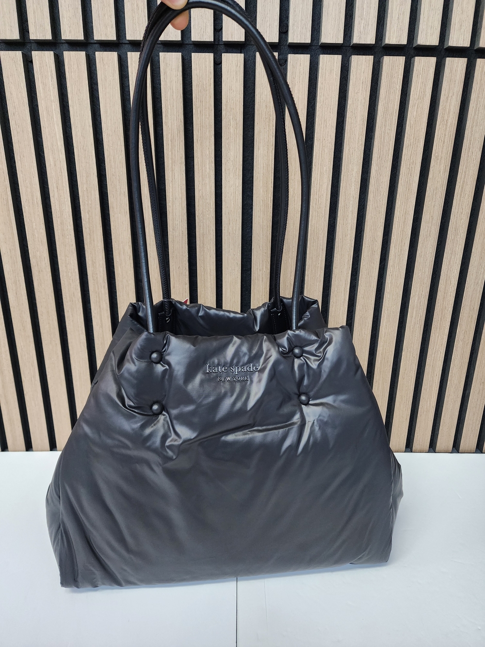 Kate Spade Everything Puffy Large Tote Shoulder Bag Purse Light Weight Black